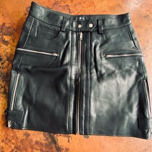 7 For all Mankind leather skirt